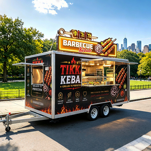 Top Fashion Trailer Dog Hot Doner Kebab Mobile Food Carts for Sale Fast Truck Trailer with Full Kitchen with High Quality