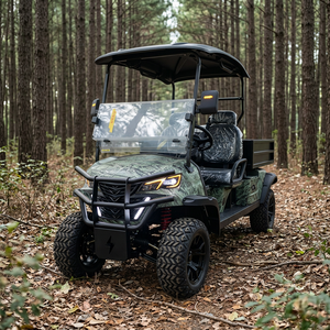 All Terrain Camo Forest Patrol Cargo Hauling Golf Cart